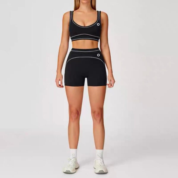 set 2pcs crop and short yoga premium