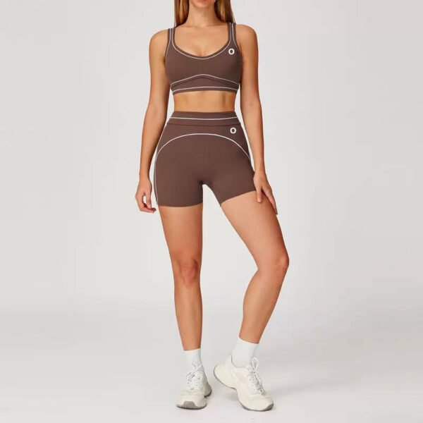 set 2pcs crop and short yoga premium