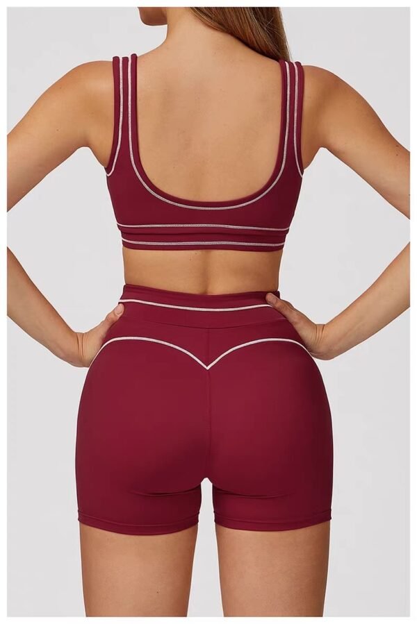 set 2pcs crop and short yoga premium