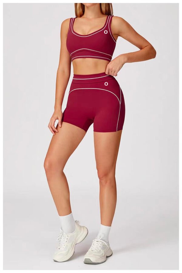 set 2pcs crop and short yoga premium
